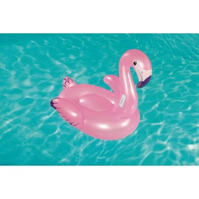 Bestway 1.27m x 1.27m flamingo (contents:1 ride-on, repair patch) age 3
